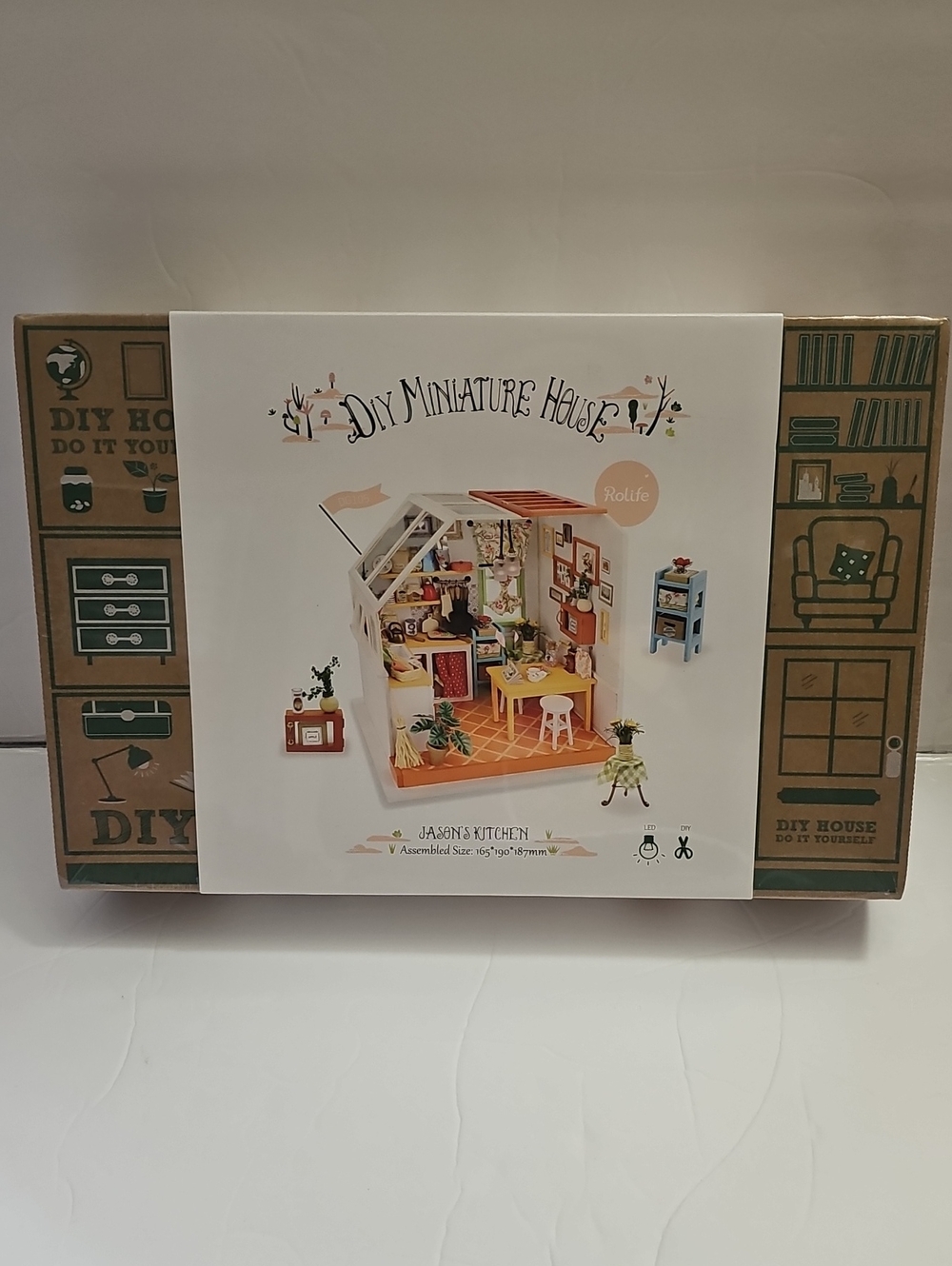 DIY Miniature House - Yellow Kitchen Kids Toy